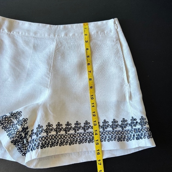 J. Crew 100% linen floral eyelet embroidered trim - Picture 6 of 13